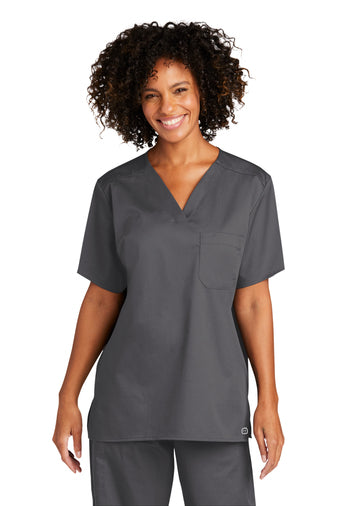 WonderWink Unisex WorkFlex Chest Pocket V-Neck Top
