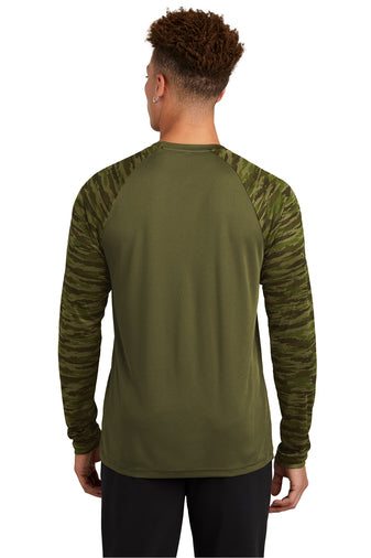 Sport-Tek Drift Camo Colorblock Long Sleeve Tee