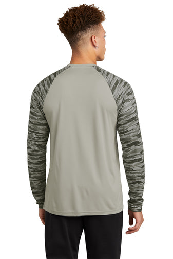 Sport-Tek Drift Camo Colorblock Long Sleeve Tee