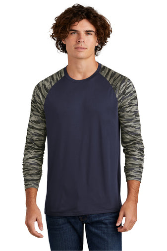 Sport-Tek Drift Camo Colorblock Long Sleeve Tee