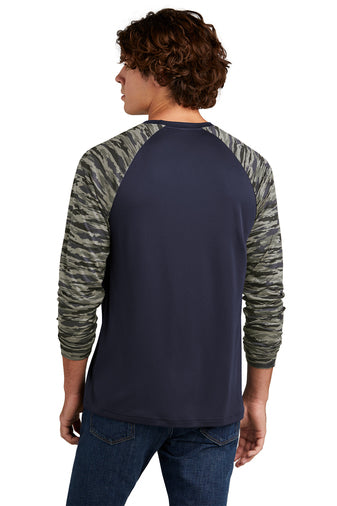 Sport-Tek Drift Camo Colorblock Long Sleeve Tee