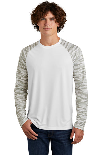 Sport-Tek Drift Camo Colorblock Long Sleeve Tee