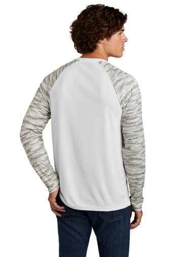 Sport-Tek Drift Camo Colorblock Long Sleeve Tee
