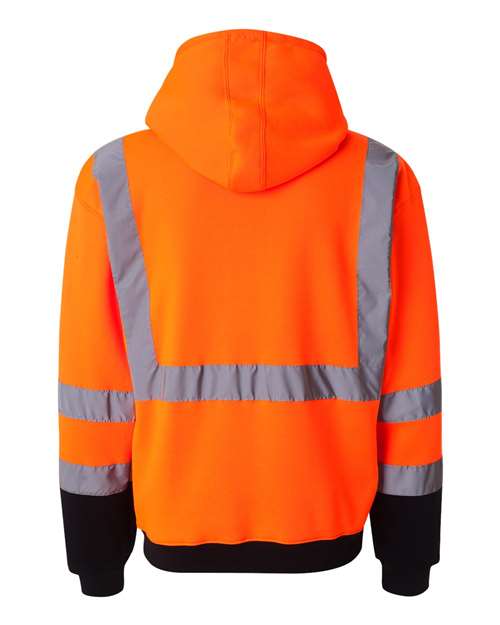 Kishigo Unisex Hi-Vis Full-Zip Hooded Sweatshirt
