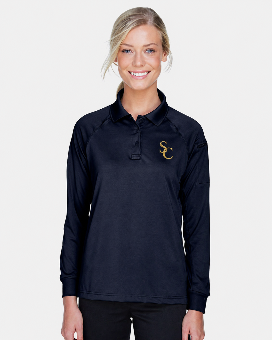 Harriton Women's Advantage Long Sleeve Tactical Polo