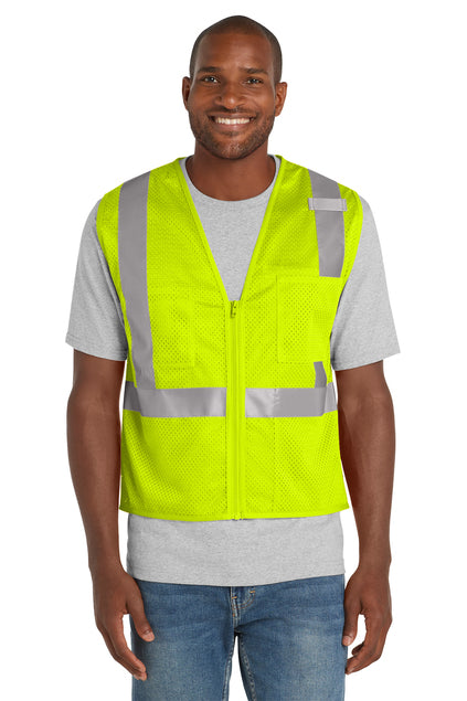 CornerStone ANSI 107 Class 2 Mesh Zippered Vest