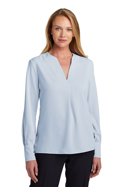 Brooks Brothers Women’s Open-Neck Satin Blouse