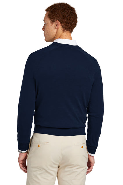 Brooks Brothers Cotton Stretch V-Neck Sweater