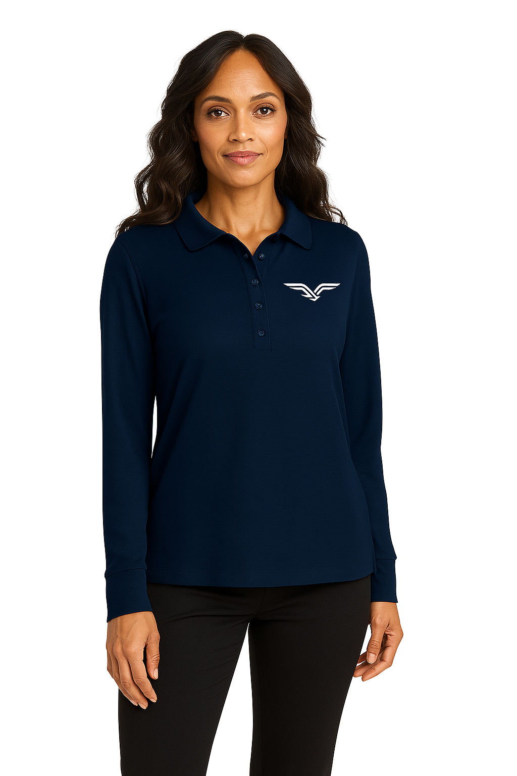 Port Authority Womenās Wearever Signature Pique Long Sleeve Polo