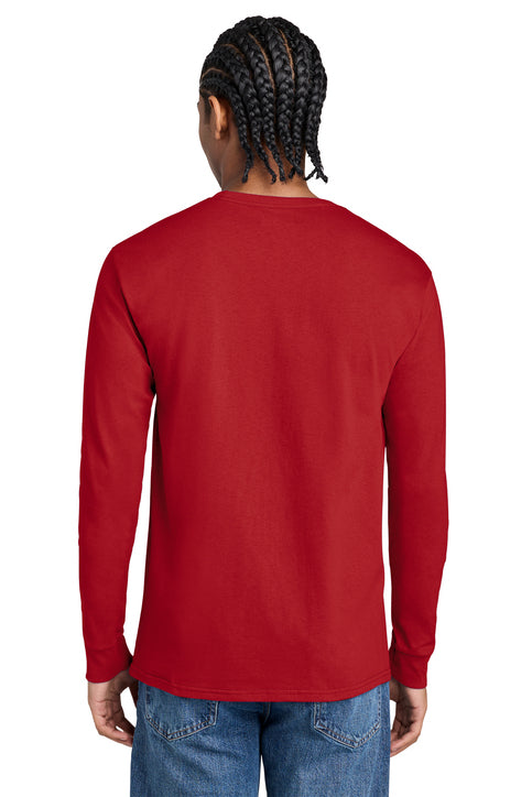 Champion Jersey Long Sleeve Tee with custom logo embroidery