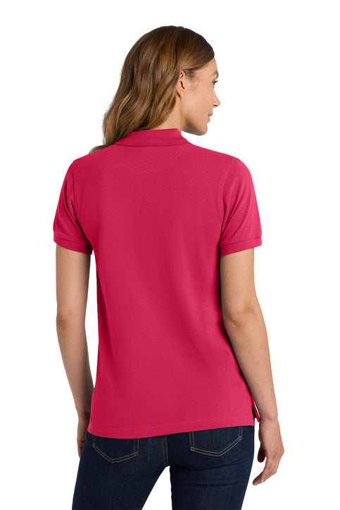 Port Authority Ladies Heavyweight Cotton Pique Polo with custom logo embroidery