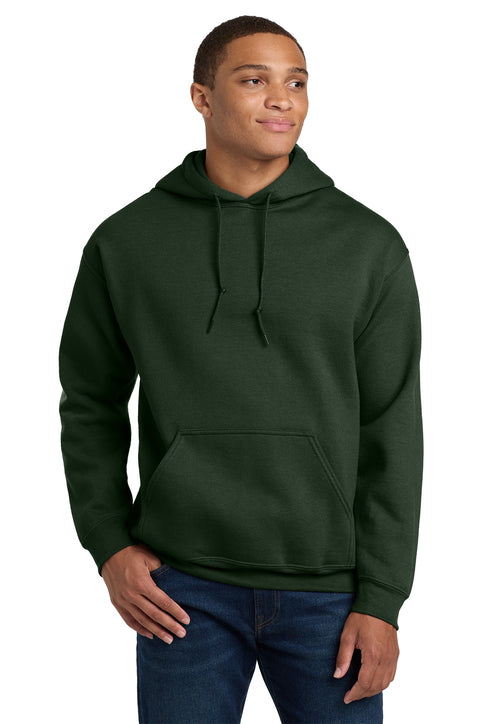 Gildan Heavy Blend Hooded Sweatshirt with custom logo embroidery