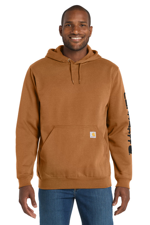 Carhartt Midweight Hooded Logo Sweatshirt with custom logo embroidery