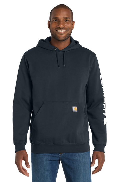 Carhartt Midweight Hooded Logo Sweatshirt with custom logo embroidery