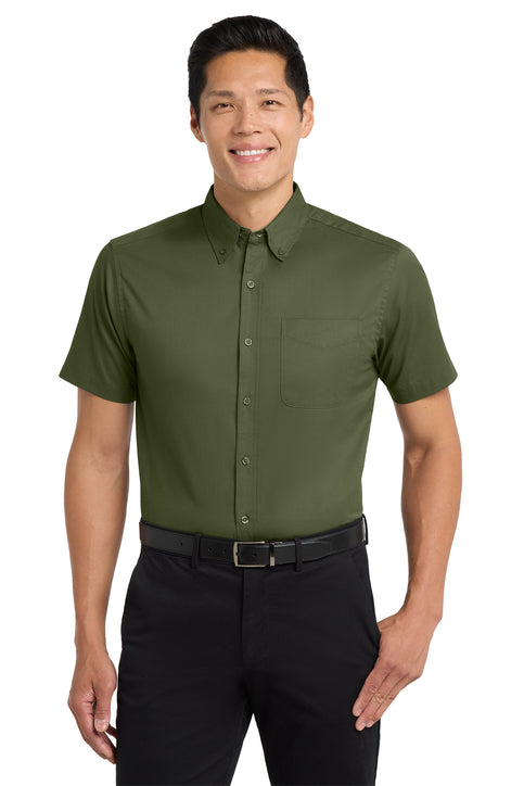Port Authority Short Sleeve Easy Care Shirt with custom logo embroidery