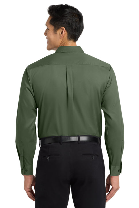 Port Authority Long Sleeve Easy Care Shirt with custom logo embroidery