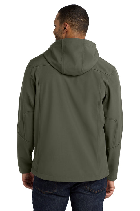Port Authority Textured Hooded Soft Shell Jacket