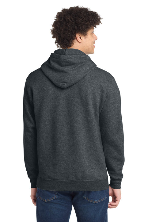 Port & Co Core Fleece Pullover Hooded Sweatshirt with custom logo embroidery