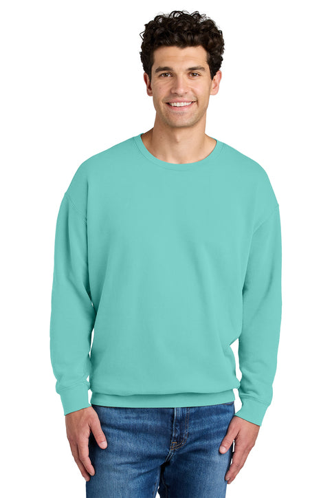 Comfort Colors Lightweight Crewneck Sweatshirt with custom logo embroidery