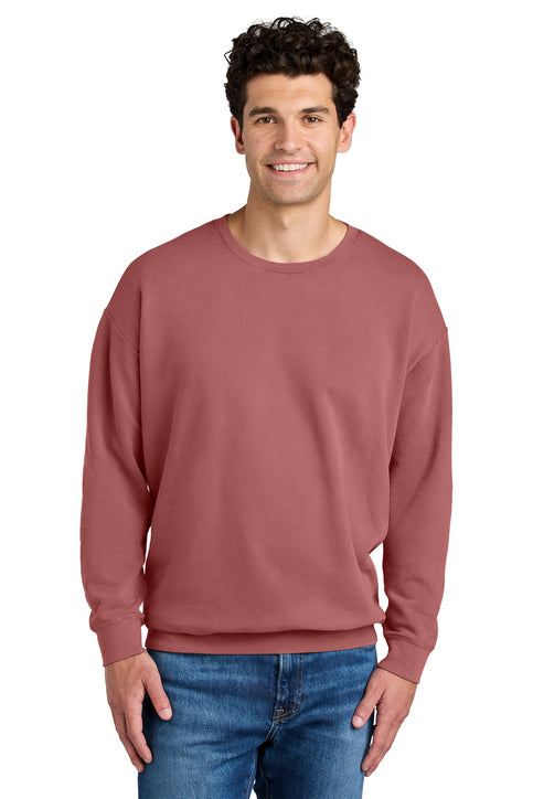 Comfort Colors Lightweight Crewneck Sweatshirt with custom logo embroidery
