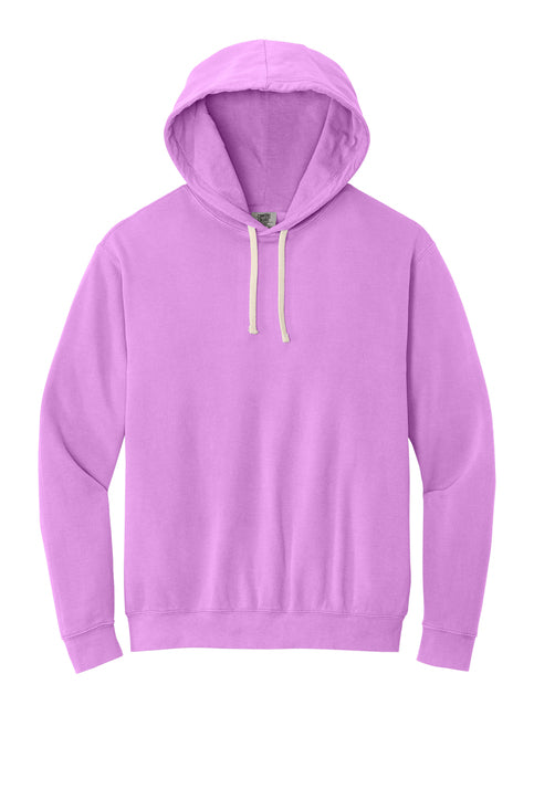 Comfort Colors Lightweight Hooded Sweatshirt with custom logo embroidery