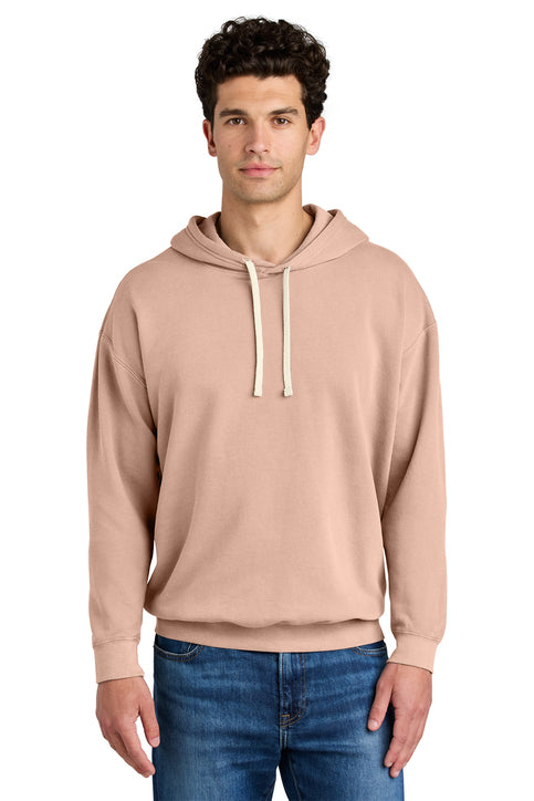 Comfort Colors Lightweight Hooded Sweatshirt with custom logo embroidery