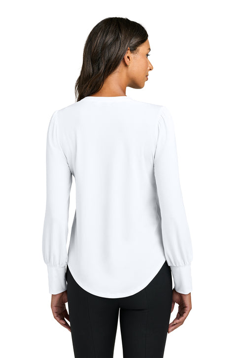 Mercer+Mettle Ladies Stretch Jersey Long Sleeve Blouson Top