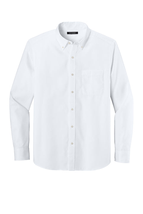 Port Authority Long Sleeve Nailhead Easy Care Shirt with custom logo embroidery