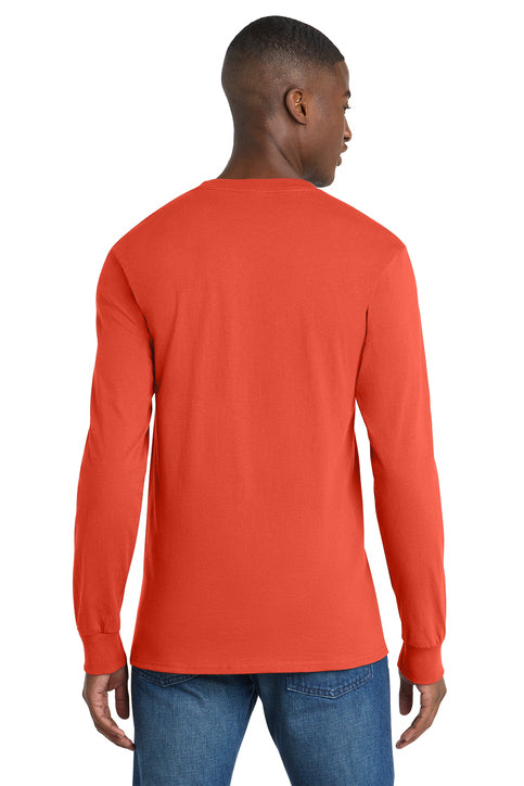 Port & Co Tall Long Sleeve Essential Pocket Tee