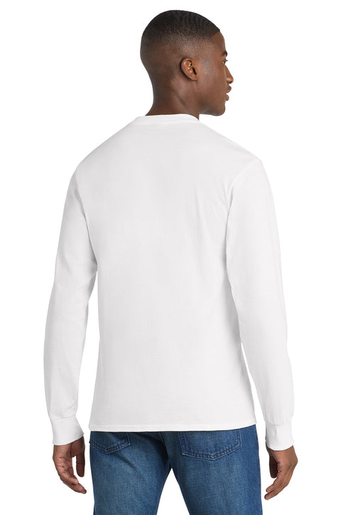 Port & Co Tall Long Sleeve Essential Pocket Tee