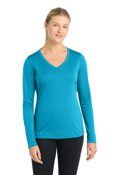 Sport-Tek Women's Long Sleeve PosiCharge Competitor V-Neck Tee