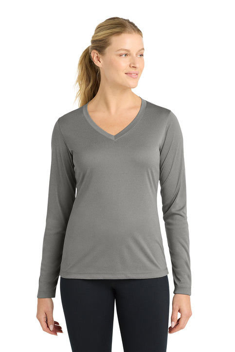 Sport-Tek Women's Long Sleeve PosiCharge Competitor V-Neck Tee