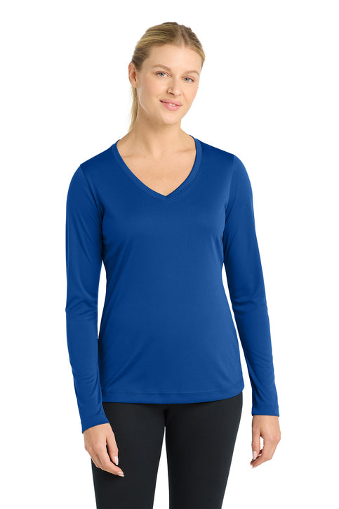 Sport-Tek Women's Long Sleeve PosiCharge Competitor V-Neck Tee