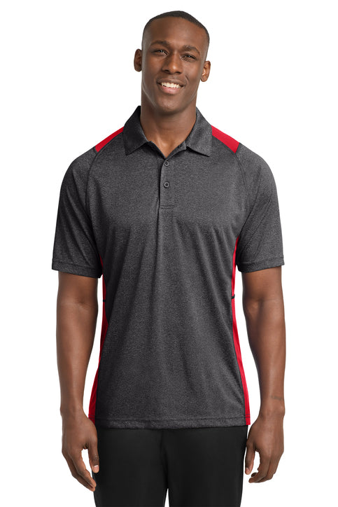 Sport-Tek Heather Colorblock Contender Polo