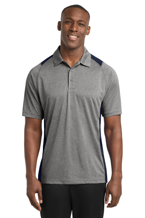 Sport-Tek Heather Colorblock Contender Polo