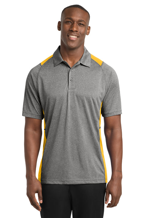Sport-Tek Heather Colorblock Contender Polo