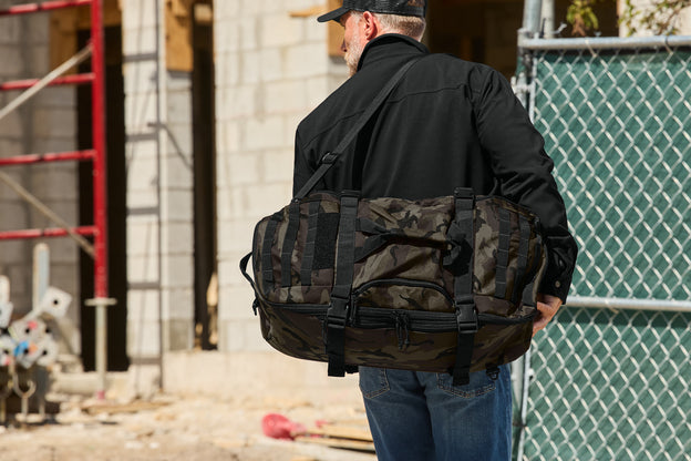 CornerStone Tactical Barrel Duffel with custom logo embroidery