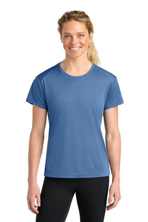 A4 Women’s Cooling Performance Short Sleeve Tee with custom logo embroidery