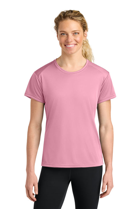 A4 Women’s Cooling Performance Short Sleeve Tee with custom logo embroidery