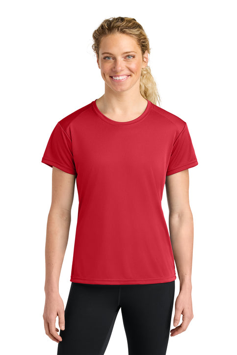 A4 Women’s Cooling Performance Short Sleeve Tee with custom logo embroidery