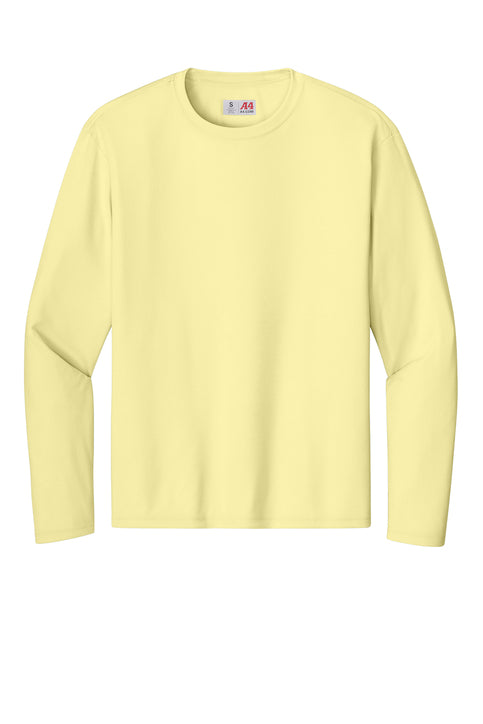 A4 Cooling Performance Long Sleeve Tee with custom logo embroidery