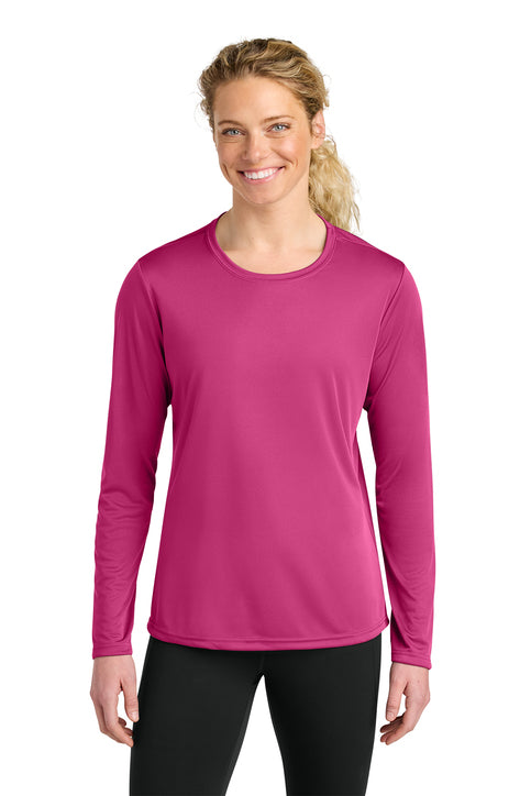 A4 Women’s Cooling Performance Long Sleeve Tee with custom logo embroidery