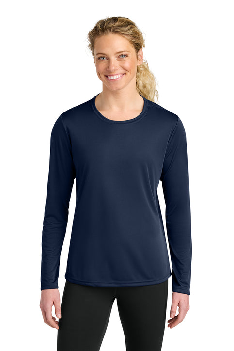 A4 Women’s Cooling Performance Long Sleeve Tee with custom logo embroidery
