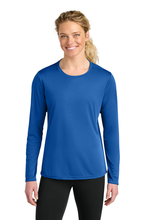 A4 Women’s Cooling Performance Long Sleeve Tee with custom logo embroidery