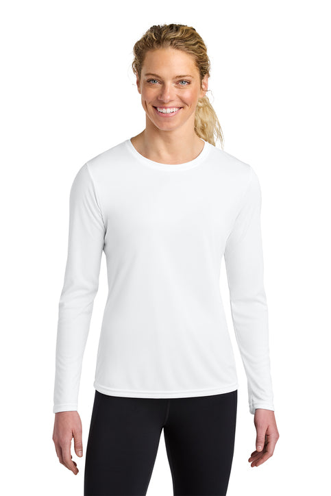 A4 Women’s Cooling Performance Long Sleeve Tee with custom logo embroidery