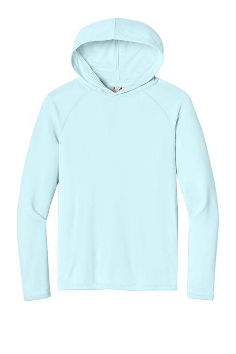 A4 Cooling Performance Long Sleeve Hooded Tee with custom logo embroidery