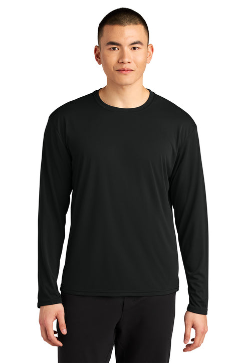 A4 AirFlex Long Sleeve Tee with custom logo embroidery