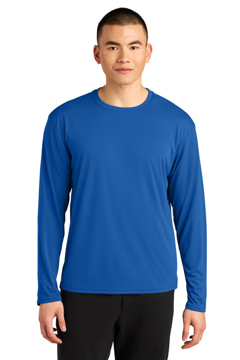 A4 AirFlex Long Sleeve Tee with custom logo embroidery