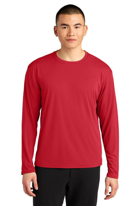 A4 AirFlex Long Sleeve Tee with custom logo embroidery