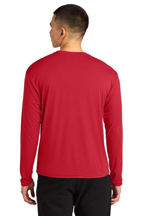 A4 AirFlex Long Sleeve Tee with custom logo embroidery